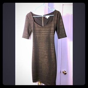 Bisou Bisou, Michele Bohbot Black & gold dress